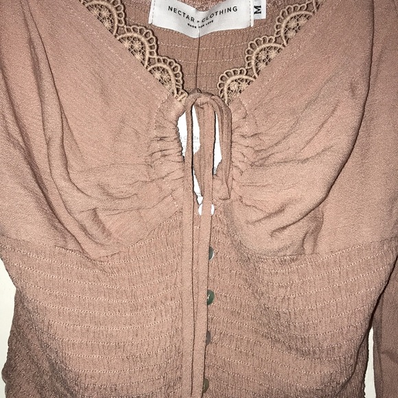 Nectar Clothing Long Sleeve Blush Top - Picture 5 of 9